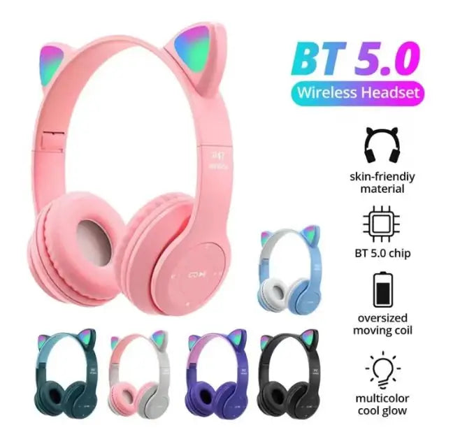STN28 Girls Wireless Cat Headphone for Mobile, Laptop & PC