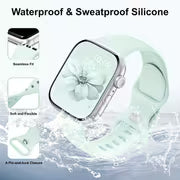 Compatible for Apple Watch 38mm/40mm/41mm/42mm/44mm/45mm/46mm/49mm & All Models (Series 6/7/8/9/10/11, SE, SE2, SE3, Ultra 2/3) - Premium Silicone Sport Watch with Expandable Buckle, - Unisex Strap Compatible for Swimming, Gym, Travel, Gift