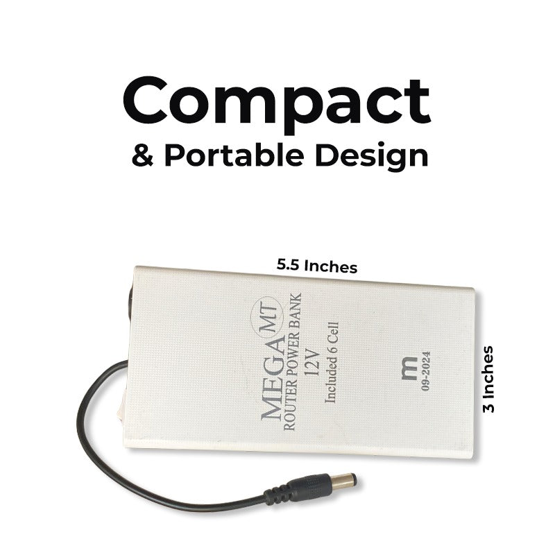 WiFi Router Power Bank Mini UPS with 8–10 Hours Long Battery Backup for Uninterrupted Internet, Load Shedding Solution