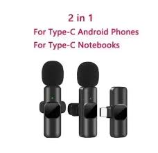 K9 Dual Wireless Lavalier Microphones – Clip-On Collar Mics for C-Type & iPhone Devices