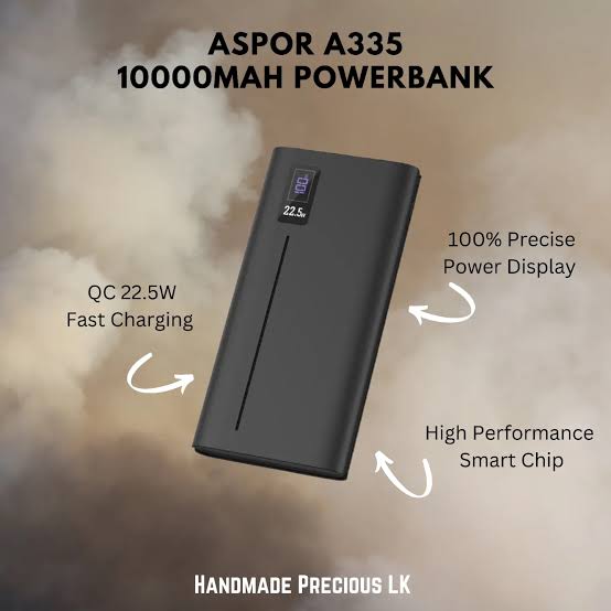 ASPOR Power Bank 10000mAh A320 – Portable Fast Charging External Battery