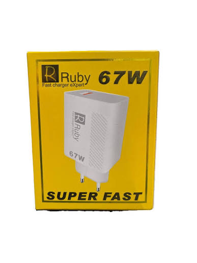 Ruby 67W Fast Charger – Super Quick Charging USB Type-C Adapter